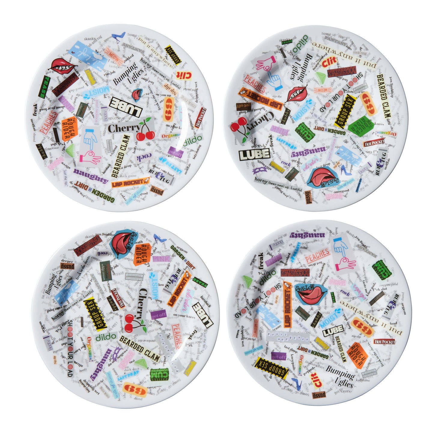 dirty dishes 4 pack of plates